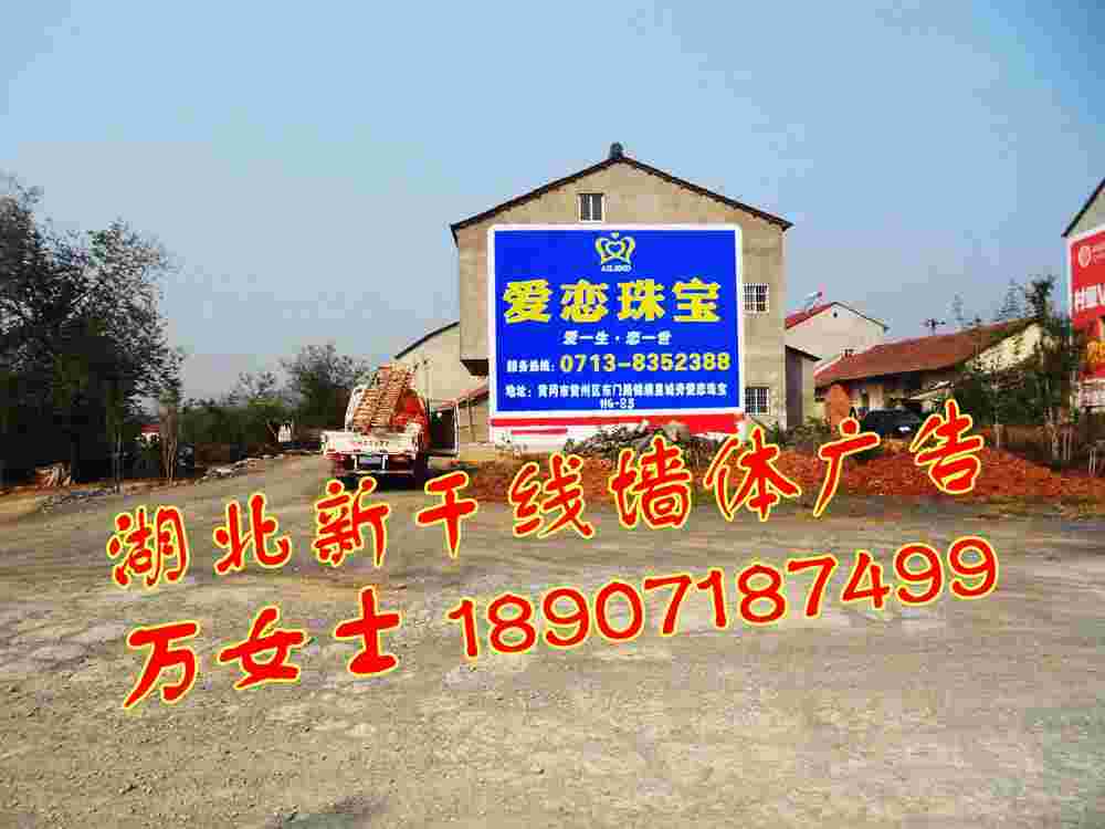 荊州主干道墻體廣告、荊州鄉鎮店招招牌安裝