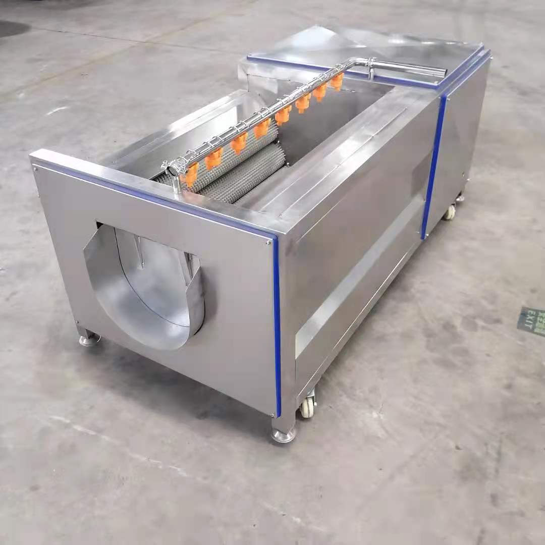 海鮮貝類去泥清洗設備果蔬產品去皮毛輥清洗機
